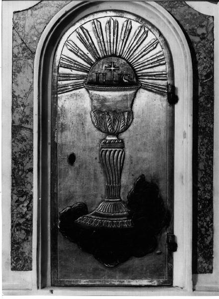 calice eucaristico (sportello di tabernacolo, elemento d'insieme) - bottega ligure (ultimo quarto sec. XVIII)