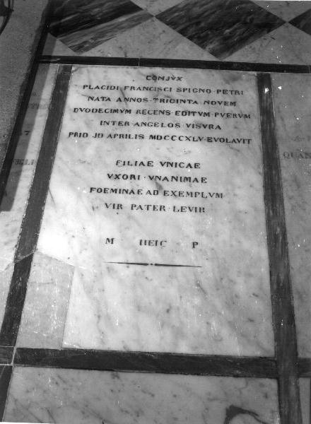 lapide tombale, opera isolata - bottega ligure (sec. XIX)