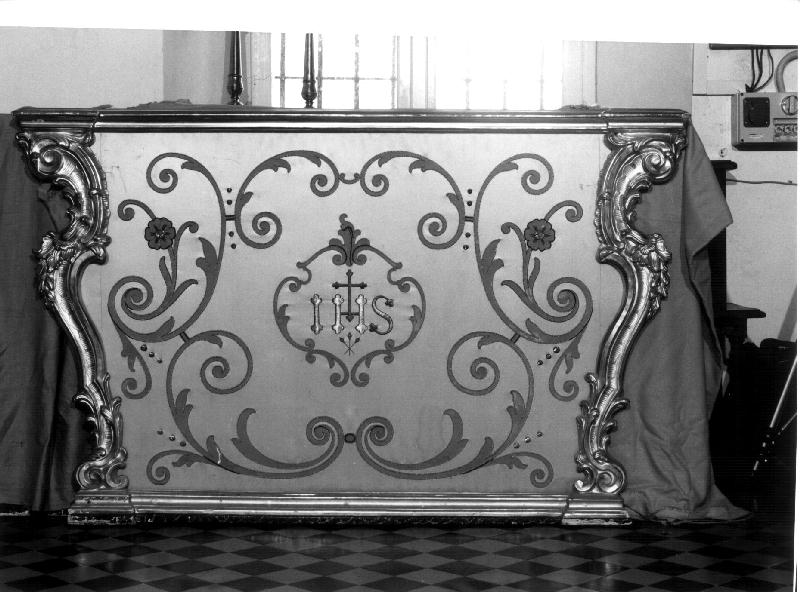 MOTIVO DECORATIVO FLOREALE (paliotto - a pannello architettonico, opera isolata) - PRODUZIONE LIGURE (metà sec. XVIII, sec. XX)