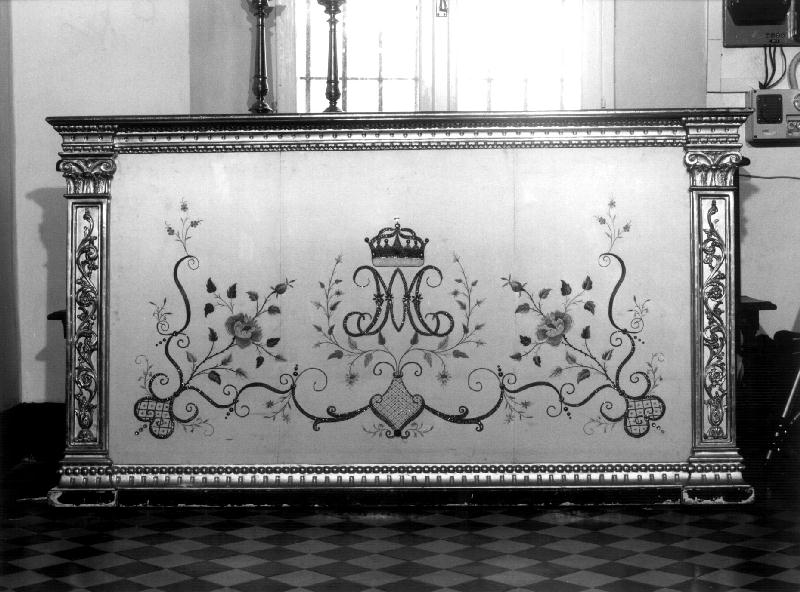 MOTIVO DECORATIVO FLOREALE (paliotto - a pannello architettonico, opera isolata) - PRODUZIONE LIGURE (sec. XIX, sec. XX)