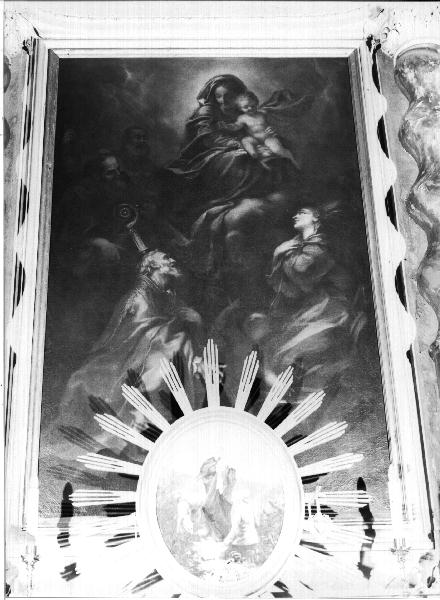 Madonna con Bambino e Santi (dipinto, elemento d'insieme) di Piola Paolo Gerolamo (seconda metà sec. XVII)