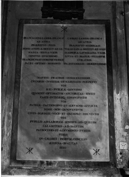 lapide celebrativa, opera isolata - bottega genovese (inizio sec. XIX)