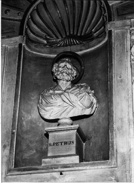 SAN PIETRO (busto, elemento d'insieme) di Traverso Nicolò Stefano, Centenaro Gaetano (primo quarto sec. XIX)