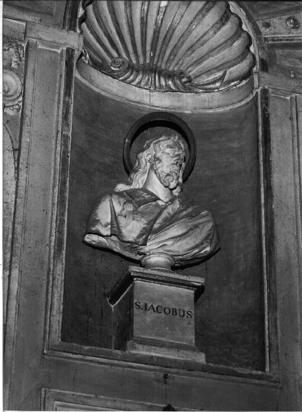 San Giacomo (busto, elemento d'insieme) di Traverso Nicolò Stefano, Centenaro Gaetano (primo quarto sec. XIX)