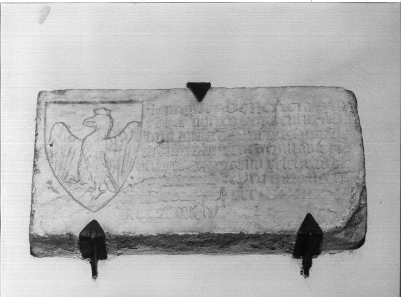 lapide commemorativa, opera isolata - bottega genovese (sec. XIV)