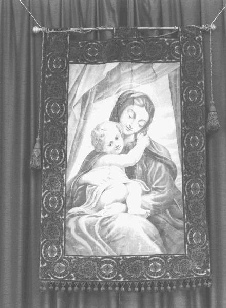 Madonna con Bambino (stendardo processionale, opera isolata) - manifattura genovese (prima metà sec. XX)