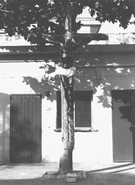 CRISTO CROCIFISSO (croce processionale, elemento d'insieme) - bottega tirolese (sec. XX)