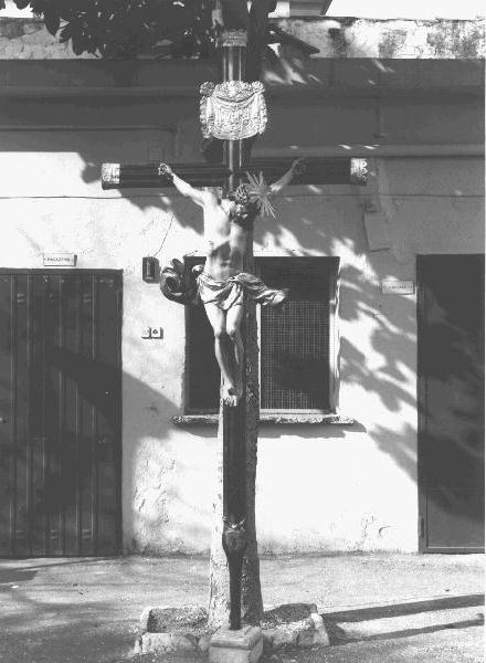 croce processionale, elemento d'insieme - bottega tirolese (sec. XX)