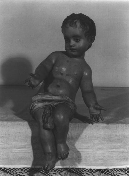 Gesù Bambino (statuetta di presepio, opera isolata) - PRODUZIONE GENOVESE (secc. XIX/ XX)