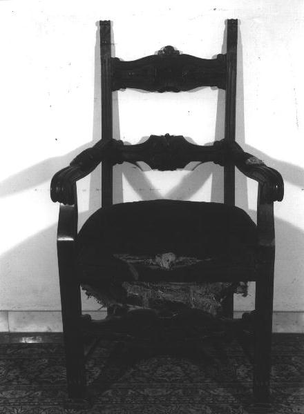 poltrona, elemento d'insieme - PRODUZIONE GENOVESE (secc. XIX/ XX)