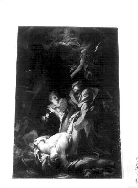 Tobia e Tobi seppelliscono un cadavere (dipinto, opera isolata) di De Ferrari Gregorio (sec. XVII)