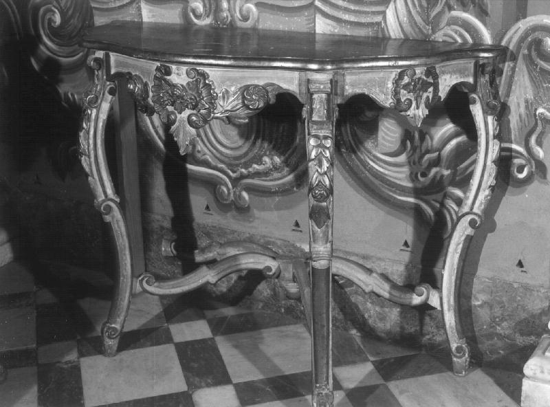 motivi decorativi (tavolo da muro, opera isolata) - bottega genovese (secc. XVIII/ XIX)