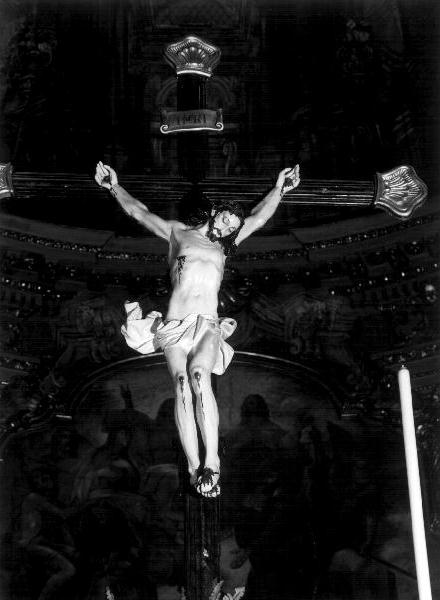 CRISTO CROCIFISSO (crocifisso, elemento d'insieme) - bottega genovese (inizio sec. XIX)