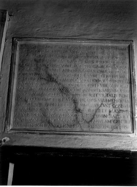 lapide, opera isolata - bottega genovese (sec. XVI)