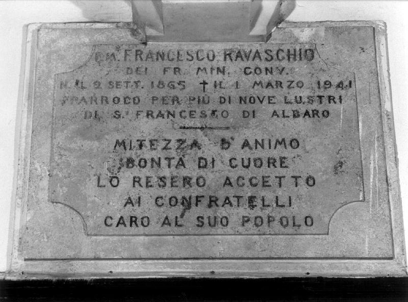 lapide, elemento d'insieme - bottega genovese (sec. XX)