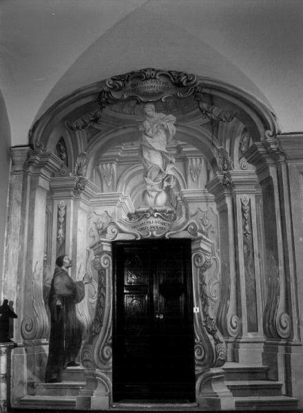 Giovanni Scoto in preghiera davanti alla Madonna (dipinto, opera isolata) di Galeotti Giuseppe (attribuito) (terzo quarto sec. XVIII)