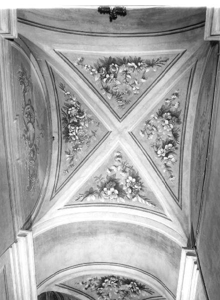 MOTIVI DECORATIVI FLOREALI (dipinto, opera isolata) - ambito genovese (secc. XIX/ XX)