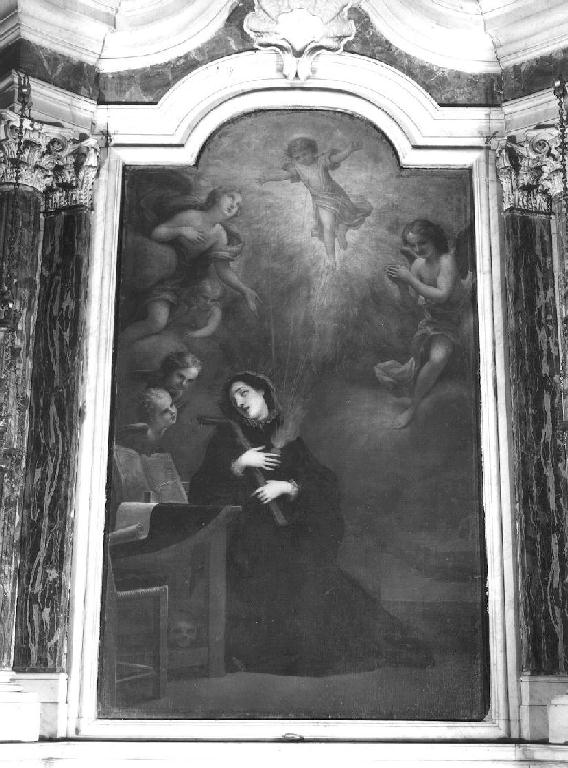 estasi di Santa Caterina da Genova (dipinto, elemento d'insieme) di Parodi Domenico (prima metà sec. XVIII)