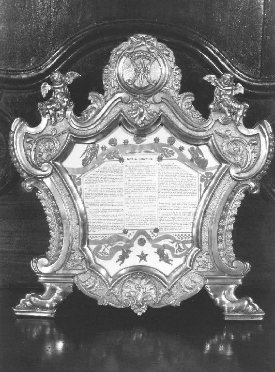 motivi decorativi vegetali/ angioletti (cartagloria, elemento d'insieme) - PRODUZIONE LIGURE (primo quarto sec. XX)