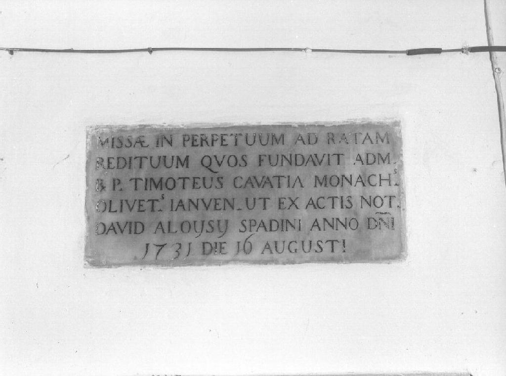 lapide, opera isolata - bottega ligure (sec. XVIII)