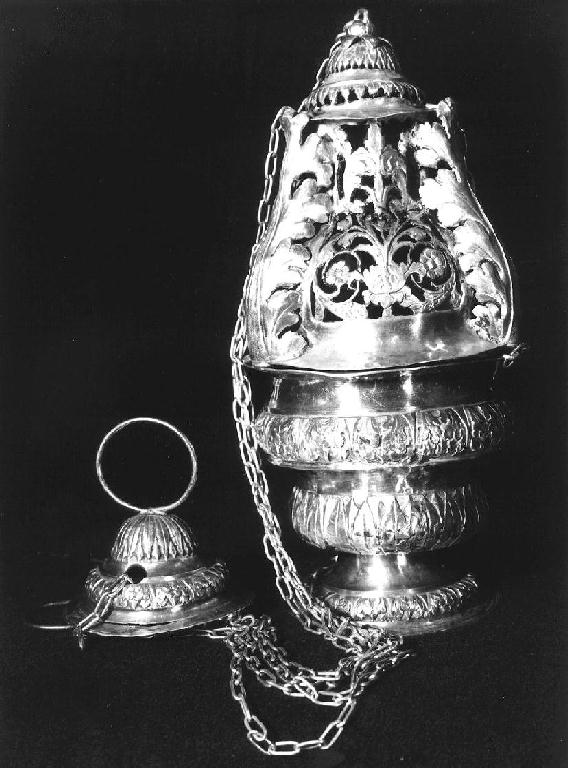 MOTIVI DECORATIVI VEGETALI (turibolo, opera isolata) - bottega genovese (primo quarto sec. XIX)