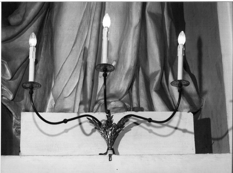 candeliere da parete, serie - PRODUZIONE LIGURE (seconda metà sec. XIX)