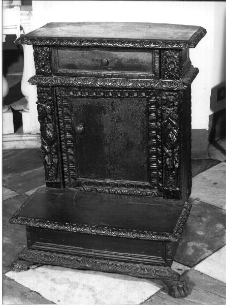 inginocchiatoio, opera isolata - bottega ligure (terzo quarto sec. XVI)