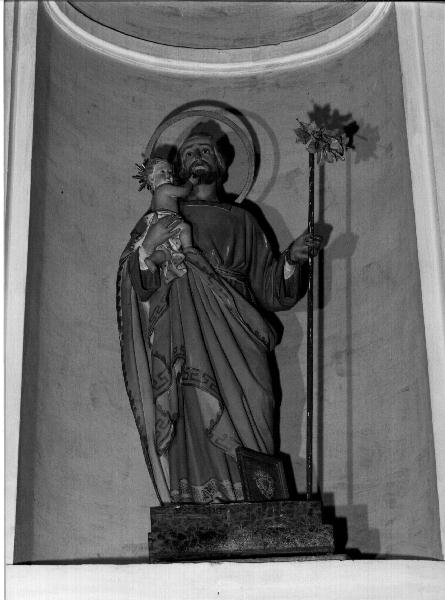 San Giuseppe e Gesù Bambino (statua, opera isolata) - PRODUZIONE LIGURE (secc. XIX/ XX)