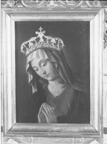 MADONNA ORANTE (dipinto, elemento d'insieme) - ambito genovese (fine/inizio secc. XVI/ XVII)