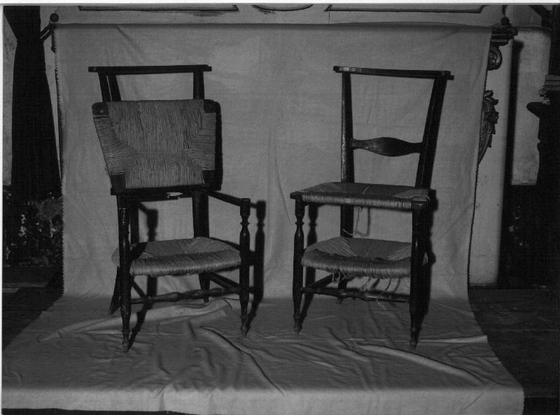 sedia-inginocchiatoio, coppia - PRODUZIONE LIGURE (metà sec. XIX)