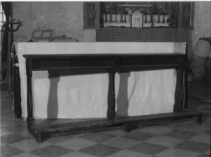 inginocchiatoio, opera isolata - bottega ligure (ultimo quarto sec. XVIII)