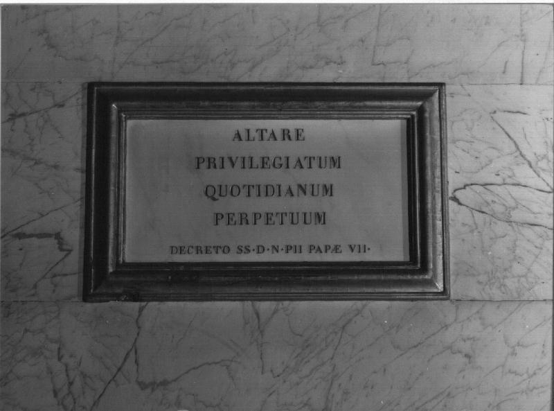 lapide, opera isolata - bottega ligure (sec. XIX)