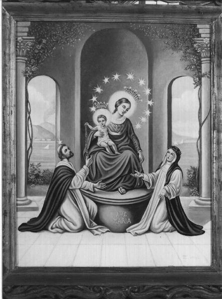 MADONNA DEL ROSARIO (dipinto, elemento d'insieme) - ambito napoletano (metà sec. XX)