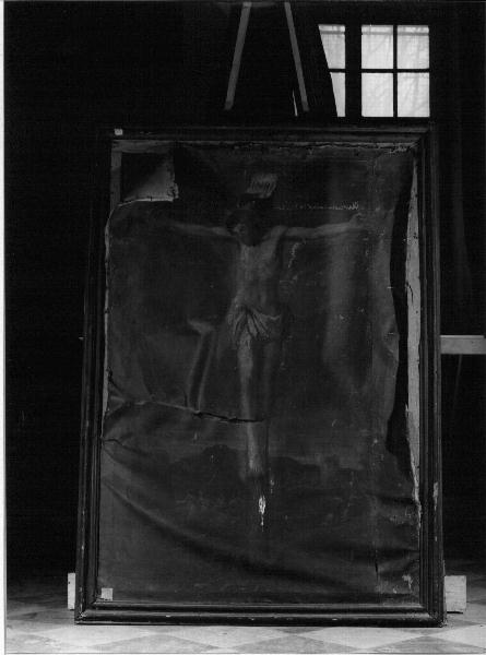 CRISTO CROCIFISSO (dipinto, opera isolata) - ambito genovese (sec. XVII)