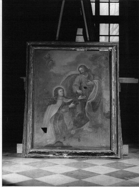 Santa Caterina da Siena riceve le stimmate (dipinto, opera isolata) - ambito genovese (prima metà sec. XVIII)