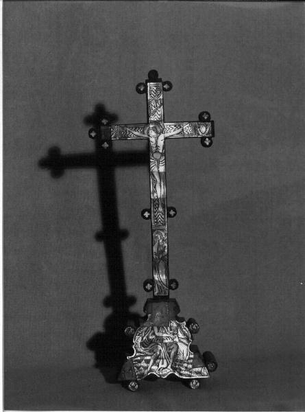 CRISTO CROCIFISSO (croce da tavolo, opera isolata) - produzione italiana (prima metà sec. XIX)