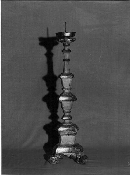 candelabro, serie - bottega ligure (seconda metà sec. XVIII)