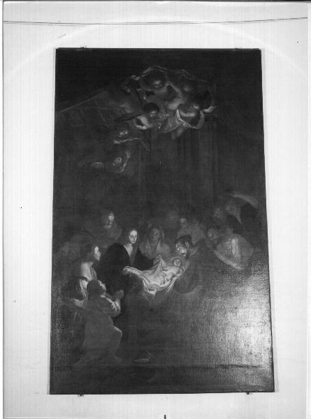 presepio con San Francesco d'Assisi (dipinto, opera isolata) di De Ferrari Orazio (metà sec. XVII)