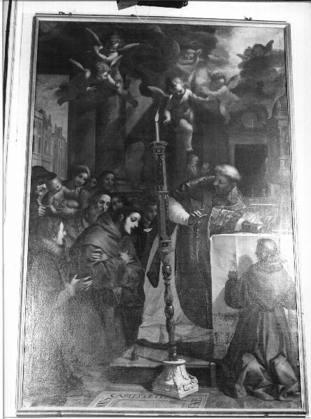 ultima comunione di San Bonaventura (dipinto, opera isolata) di Paggi Giovanni Battista (fine/inizio secc. XVI/ XVII)