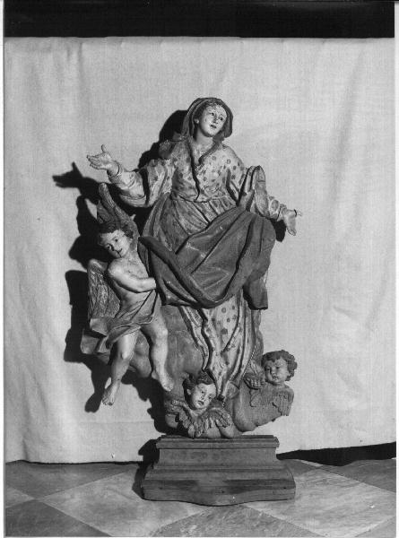 Madonna con angeli (statua, opera isolata) di Maragliano Anton Maria (scuola) (primo quarto sec. XVIII)