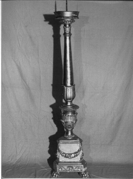 candelabro, serie - bottega ligure (prima metà sec. XIX)