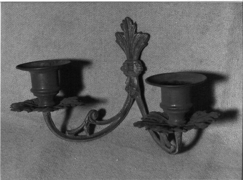 candeliere da parete, opera isolata - PRODUZIONE LIGURE (fine/inizio secc. XIX/ XX)