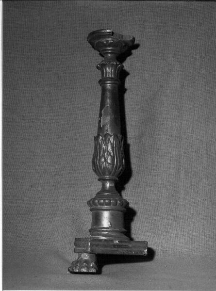 candelabro, opera isolata - bottega ligure (seconda metà sec. XVIII)