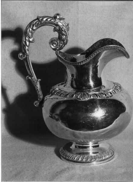 brocca, elemento d'insieme - bottega piemontese (secondo quarto sec. XIX)