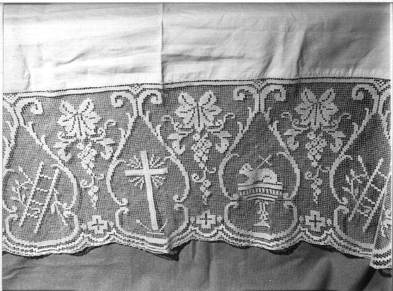 tovaglia d'altare, opera isolata - manifattura ligure (prima metà sec. XX)