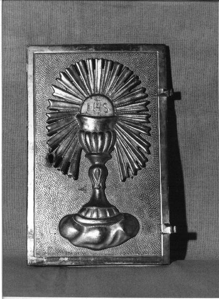 calice eucaristico (sportello di tabernacolo, opera isolata) - PRODUZIONE LIGURE (ultimo quarto sec. XIX)