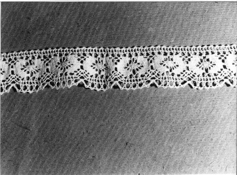 merletto, frammento - manifattura ligure (secc. XIX/ XX)