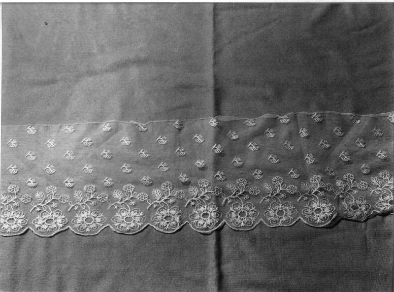 merletto, frammento - manifattura ligure (secc. XIX/ XX)