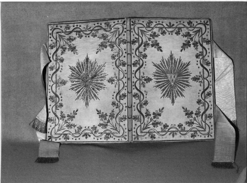 motivi decorativi vegetali (coperta di libro, opera isolata) - manifattura ligure (seconda metà sec. XVIII)