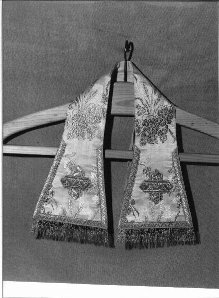 simboli eucaristici (manipolo, opera isolata) - manifattura ligure (prima metà sec. XX)